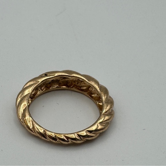 Vintage Gold Tone Rope Twist Band Ring Size 5.75 - Picture 4 of 6